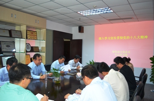 綠色動(dòng)力集團(tuán)黨總支組織學(xué)習(xí)十八大精神